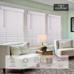 Lotus & Windoware Cordless, 2 Inch Faux Wood Blind, 34" Wide x 36" Long, Window Blinds, Blinds & Shades, Blinds for Indoor Windows, Smooth, Bright White, 34" x 36",Bright White