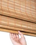 CHICOLOGY Bamboo Roman Shades - Customer Favorite Light Filtering Blinds for Windows, Premium Quality, Ideal for Home, Squirrel Brown, 34" W X 48" H