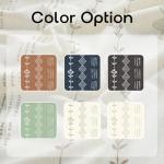 Neutral Farmhouse Curtains for Living Room 84 Inches Long,Taupe Cream Boho Light Filtering Sheer Patterned Modern Beautiful Linen Curtains with Floral Pattern Design Dining Room 84 Length 2 Panels Set