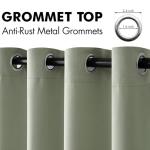 MIULEE Room Darkening Curtains Thermal Insulated Drapes Solid Window Treatment Set Grommet Top Light Blocking Blackout Curtain for Living Room/Bedroom 2 Panels 52 x 84 inch Sage Green