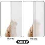 MIULEE White Privacy Sheer Curtains That Let Light in 72 Inches Long Non-See-Through Semi Sheer Curtain Light Filtering Window Curtains Drapes for Living Room Bedroom 2 Panels Set
