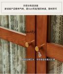 A57 French retro solid wood wardrobe double door gauze curtain glass cabinet bedroom home storage large wardrobe