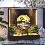 HLZ rockery fountain ornament villa living room water curtain wall running water screen landscape