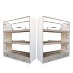 Maritime Ship Furniture Iron Frame Bed Bedroom Lounge with Drawers Curtains Steel Triple Bed