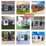 40ft Prefab Expandable Container House with 3 Bedrooms Modular Cabin Design Durable Steel Structure with Glass Curtain Wall
