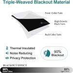 HIYSMT Black and White Curtains,Abstract Modern Art Graffiti Blackout Curtain,4284inch Clean Lines Printed Drapes for Bedrooms and Living Rooms 2 Panels HILC012