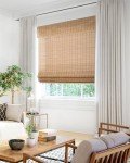 CHICOLOGY Bamboo Roman Shades - Customer Favorite Light Filtering Blinds for Windows, Premium Quality, Ideal for Home, Squirrel Brown, 34" W X 48" H