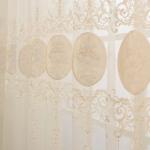 Custom Size Fashion Luxury EuropeanBlue Color Blocking Glossy Blackout Velvet Curtains For Bedroom Living Room Villa