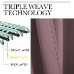 NICETOWN Dry Rose Blackout Curtains for Bedroom (1 Pair, 42 x 63 inches), Farmhouse Thermal Insulated Room Darkening Drapes for Windows