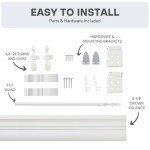 Lotus & Windoware Cordless, 2 Inch Faux Wood Blind, 34" Wide x 36" Long, Window Blinds, Blinds & Shades, Blinds for Indoor Windows, Smooth, Bright White, 34" x 36",Bright White