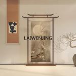 LYN new Chinese screen partition living room entrance entrance solid wood curtain screen