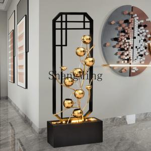 HJ living room water curtain wall partition screen ornament circulation new Chinese entrance office high-end fountain