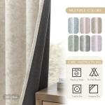 Beauoop Beige Floral Jacquard Blackout Curtains 84 Inches Long 2 Panels for Bedroom Living Room Flower Chenille Room Darkening Thermal Insulated Soundproof Grommet Window Treatments Drapes 52x84x2