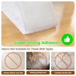 Sovtfides Curtain No Drilling White Sheer Gauze Curtains Self-Adhesive, Light-Filter Privacy, Foldable Travel Window Blinds (63" W x 96" L,White,2 Panels)