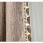 French Window Balcony Bay Window Partition Pink Jacquard Lace Splicing Thickened Curtains for Living Room Bedroom