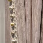 French Window Balcony Bay Window Partition Pink Jacquard Lace Splicing Thickened Curtains for Living Room Bedroom