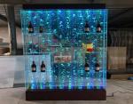 Water curtain wall, wine cabinet, screen, living room decoration,  partition, water acrylic bubble wall, colorful lig on sale