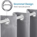 4PCS Blackout Curtains, Heat-Insulated Grommet Curtains For Bedroom Darkening, Noise Reduction Curtains For Living Room