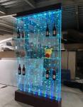 Water curtain wall, wine cabinet, screen, living room decoration,  partition, water acrylic bubble wall, colorful lig on sale