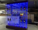 Water curtain wall, wine cabinet, screen, living room decoration,  partition, water acrylic bubble wall, colorful lig on sale