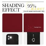 NICETOWN Burgundy Blackout Curtains Grommet - Home Decorations Thermal Insulated Solid Grommet Top Blackout Living Room Panels/Drapes for Gift (One Pair, 52 x 84-Inch, Red)