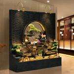 53Water curtain wall Flowing water wall Fountain Indoor living room Balcony Hotel clubhouse Entrance Outdoor courtyard Landscape