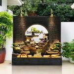 53Water curtain wall Flowing water wall Fountain Indoor living room Balcony Hotel clubhouse Entrance Outdoor courtyard Landscape