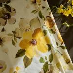 Fall Floral Curtains 96 Inch for Living Room Fall Curtain Drapes with Whimsical Botanical Flower Pattern Aesthetic Modern Farmhouse Room Darkening Privacy Bedroom Window Curtains,Yellow,2 Panels