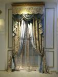 ZYY retro high-end embroidery living room embroidery new Chinese bedroom luxury curtains