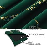 Yakamok Blackout Curtains 84 inch Length Living Room Thermal Insulated Gold Wave Line Dots Pattern Curtains Room Darkening Grommet Curtains for Bedroom, Emerald Green, W52 x L84-inch, 2 Panels