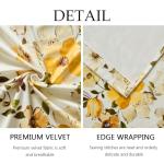 Fall Floral Curtains 96 Inch for Living Room Fall Curtain Drapes with Whimsical Botanical Flower Pattern Aesthetic Modern Farmhouse Room Darkening Privacy Bedroom Window Curtains,Yellow,2 Panels