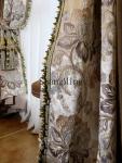 ZYY retro high-end embroidery living room embroidery new Chinese bedroom luxury curtains
