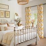 Fall Floral Curtains 96 Inch for Living Room Fall Curtain Drapes with Whimsical Botanical Flower Pattern Aesthetic Modern Farmhouse Room Darkening Privacy Bedroom Window Curtains,Yellow,2 Panels