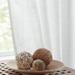 FMFUNCTEX Sliding Door Curtains White Linen Sheer Curtains 84" Living Room 100" Width Extra Wide Patio Glass Door Panel Room Divider Bedroom Drapes Large Semi Sheer Window Panels Grommet Top 1 Panel