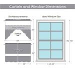 American Linen 3 Piece Sequin Embroidered Window Curtain Set – Valance and Tiers – Kitchen, Living Room, or Bathroom Curtains