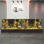 Large rockery water curtain wall running  screen living room office entrance hotel villa courtyard fountain floor ornament