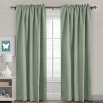 H.VERSAILTEX Blackout Curtains Thermal Insulated Window Treatment Panels Room Darkening Blackout Drapes for Living Room Back Tab/Rod Pocket Bedroom Draperies, 52 x 84 Inch, Light Sage, 2 Panels