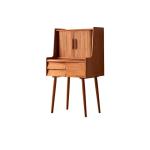 Roller curtain dresser Nordic solid wood small apartment makeup table Japanese makeup table Cherry wood bedroom makeup table