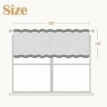 jinchan Valance Curtain Linen Textured Striped Window Curtain for Living Room Light Filtering Ticking Stripe Farmhouse Valance for Kitchen Rod Pocket 1 Panel 16 Inch Sage Green on Linen 1 Panel