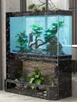Water curtain wall fish tank living room large aquarium screen ecological landscaping without changing water