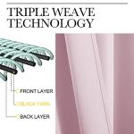 NICETOWN Nursery Essential Thermal Insulated Solid Grommet Top Blackout Curtains/Drapes (1 Pair, 42 x 63 inches in Baby Pink)