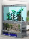 Water curtain wall fish tank living room large aquarium screen ecological landscaping without changing water