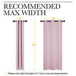 NICETOWN Nursery Essential Thermal Insulated Solid Grommet Top Blackout Curtains/Drapes (1 Pair, 42 x 63 inches in Baby Pink)
