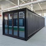 40ft Prefab Expandable Container House with 3 Bedrooms Modular Cabin Design Durable Steel Structure with Glass Curtain Wall