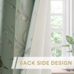 H.VERSAILTEX Blackout Curtains for Bedroom 63 Inches Length Thermal Insulated Birds Rustic Printed Curtain Drapes for Living Room Energy Efficient Room Darkening Home Decoration Pair 2 Panels, Sage