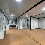 40ft Prefab Expandable Container House with 3 Bedrooms Modular Cabin Design Durable Steel Structure with Glass Curtain Wall