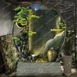 D06 Water curtain wall,running water screen,rockery landscape,outdoor living room decoration,courtyard circulating water ornamen