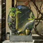 D06 Water curtain wall,running water screen,rockery landscape,outdoor living room decoration,courtyard circulating water ornamen