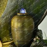 D06 Water curtain wall,running water screen,rockery landscape,outdoor living room decoration,courtyard circulating water ornamen