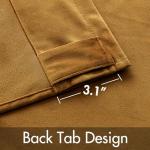 MIULEE Gold Velvet Curtains 84 inches - Luxury Room Darkening Curtains for Bedroom Living Room Thermal Insulated Super Soft Blackout Window Drapes Back Tab, Golden, W52 x L84 inches, 2 Panels